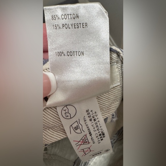 Authentic Chloé Wide Leg Seersucker Pants Blue White Striped Size T 40 - Picture 6 of 11